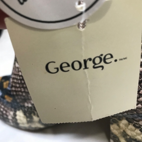 Faux Snakeskin Block Heel Ankle Boots - Blue/Yellow - Size 6 - Picture 10 of 13